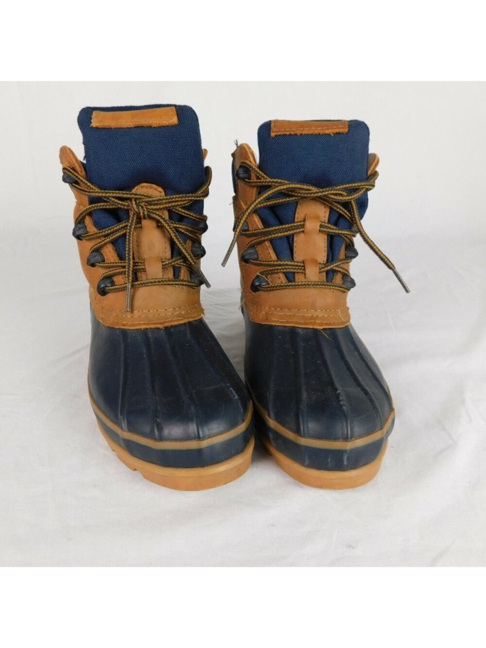 Thermolite Insulated Dark Blue Duck Boots Leather Uppers Women Size 10M Garden
